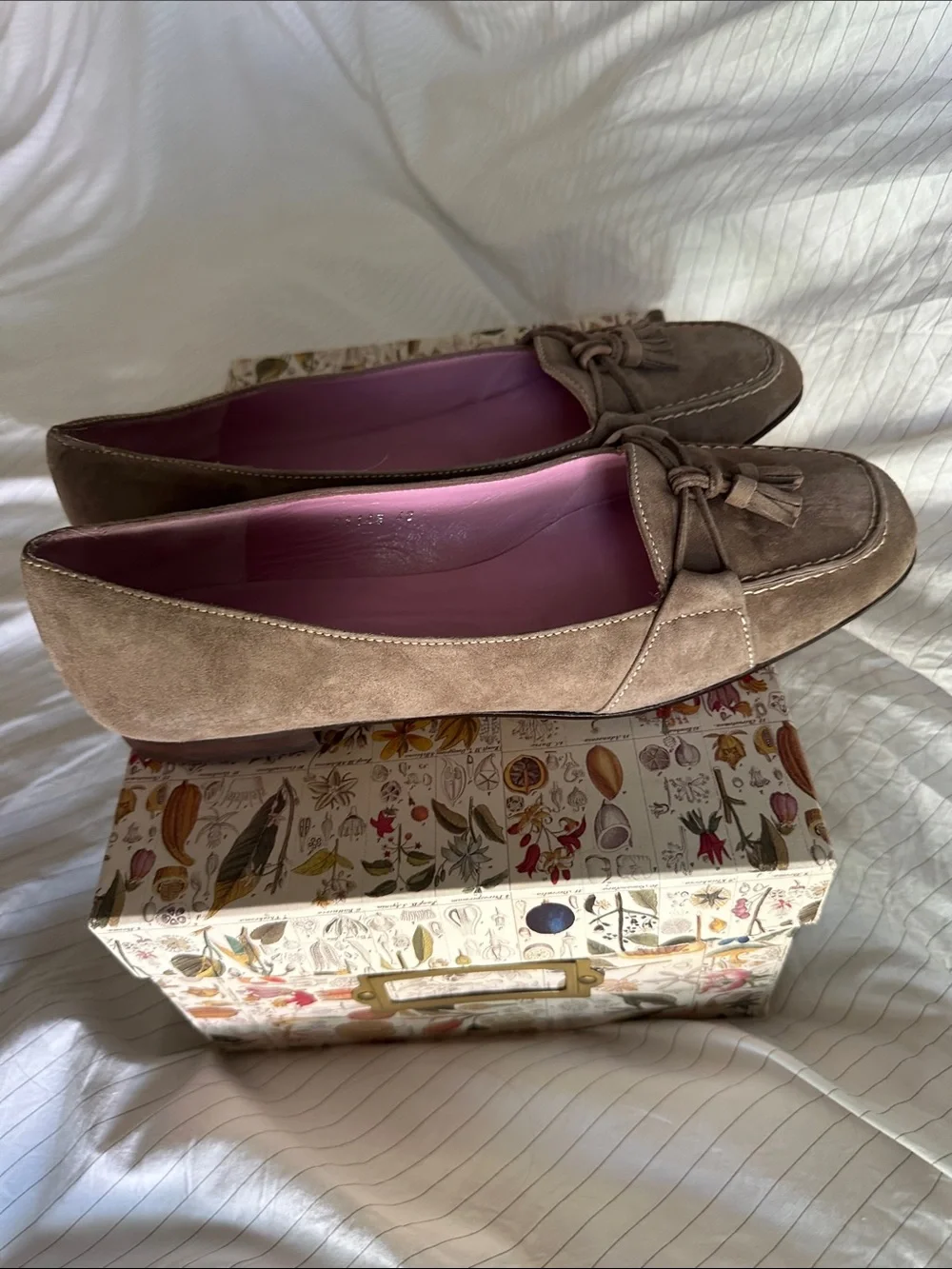 Boden - Taupe Suede Tassel Driving Loafers - 9.5